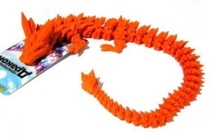 Дракон 50 см Апельсиновий DGK208-XL