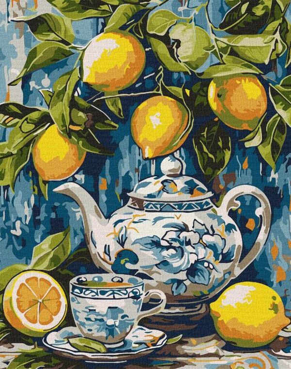 Розпис по номерах 40х50 KHO5753 Лимони і кераміка Ідейка Ціна (цена) 190.80грн. | придбати  купити (купить) Розпис по номерах 40х50 KHO5753 Лимони і кераміка Ідейка доставка по Украине, купить книгу, детские игрушки, компакт диски 0