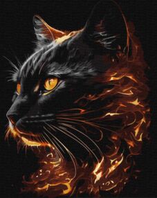 Розпис по номерах 40х50 KHO6516 Вогняна краса з фарбами металік "Ідейка"