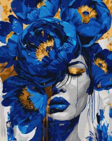 Розпис по номерах 40х50 KHO8720 Таємничий шарм з фарбами металік "Ідейка"