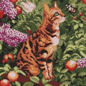 Алмазна мозаїка 40х40 AMO20079 Бенгальський кіт "Ідейка"