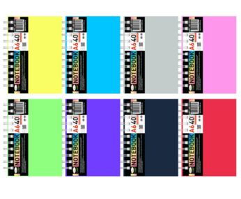 блокнот А6 40аркушів пластик пружина збоку