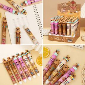 ручка кулькова 10 в 1 10 кольорів Капібара SX-0015 95-3