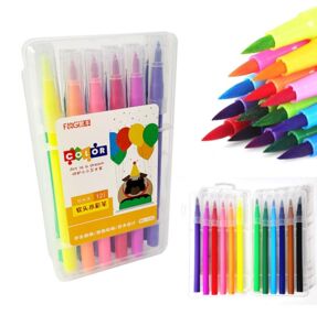 фломастери пензлики 12 кольорів в пластиковій упаковці 1030-12 104-14