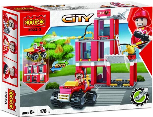 Конструктор 178 елементів Пожежники Пожежна станція COGO 3022-3 Ціна (цена) 223.90грн. | придбати  купити (купить) Конструктор 178 елементів Пожежники Пожежна станція COGO 3022-3 доставка по Украине, купить книгу, детские игрушки, компакт диски 0