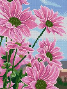 Алмазна мозаїка б/підрамн 30х40 ZAV3040-13 Хризантеми  "Strateg"