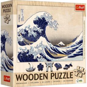 Пазли фігурні з дерева 200 елементів Велика хвиля в Канагаві Trefl