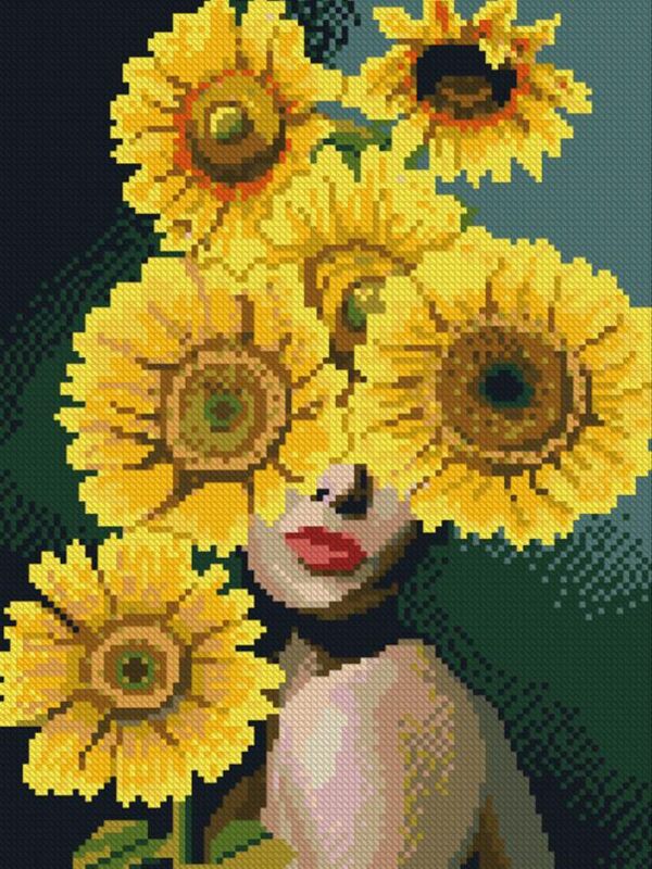 Алмазна мозаїка б/підрамн 30х40 ZAV3040-39 Леді із соняшниками Strateg Ціна (цена) 122.55грн. | придбати  купити (купить) Алмазна мозаїка б/підрамн 30х40 ZAV3040-39 Леді із соняшниками Strateg доставка по Украине, купить книгу, детские игрушки, компакт диски 0