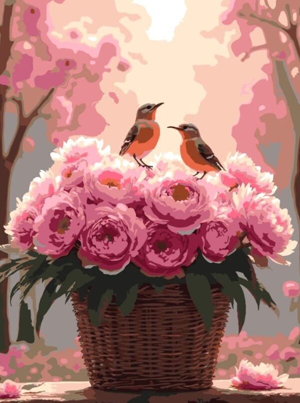 Розпис по номерах 30х40 SS-1273 Півонії з пташками Strateg Ціна (цена) 141.65грн. | придбати  купити (купить) Розпис по номерах 30х40 SS-1273 Півонії з пташками Strateg доставка по Украине, купить книгу, детские игрушки, компакт диски 0