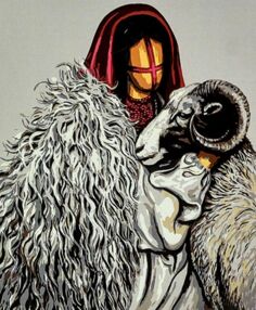 Розпис по номерах 40х50 AH1149 Гірська кров на чорному фоні "Strateg"