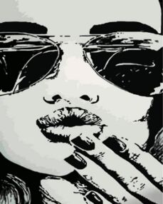 Розпис по номерах 40х50 DY364 Чорно-білий поцілунок "Strateg"