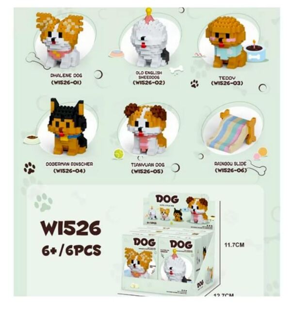 Конструктор Собака від 170 деталей 6 видів W1526 Ціна (цена) 29.32грн. | придбати  купити (купить) Конструктор Собака від 170 деталей 6 видів W1526 доставка по Украине, купить книгу, детские игрушки, компакт диски 1