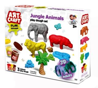 Набір для творчості з тіста Дикі тварини 168 г 03997