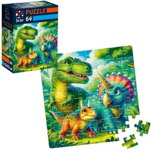 Пазли Доісторичні друзі 64 елемента DT1234-08 Ціна (цена) 35.26грн. | придбати  купити (купить) Пазли Доісторичні друзі 64 елемента DT1234-08 доставка по Украине, купить книгу, детские игрушки, компакт диски 1