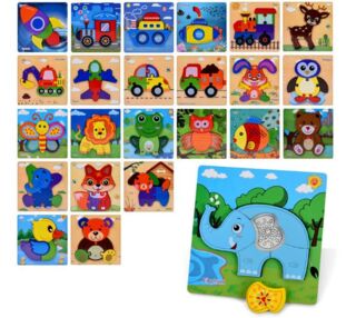 Гра деревяна Пазли від 4 деталей 24 види MD 0776