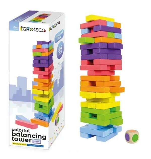 Вежа - балансир кольорова з кубиком 0781 Ігротеко Ціна (цена) 359.06грн. | придбати  купити (купить) Вежа - балансир кольорова з кубиком 0781 Ігротеко доставка по Украине, купить книгу, детские игрушки, компакт диски 0