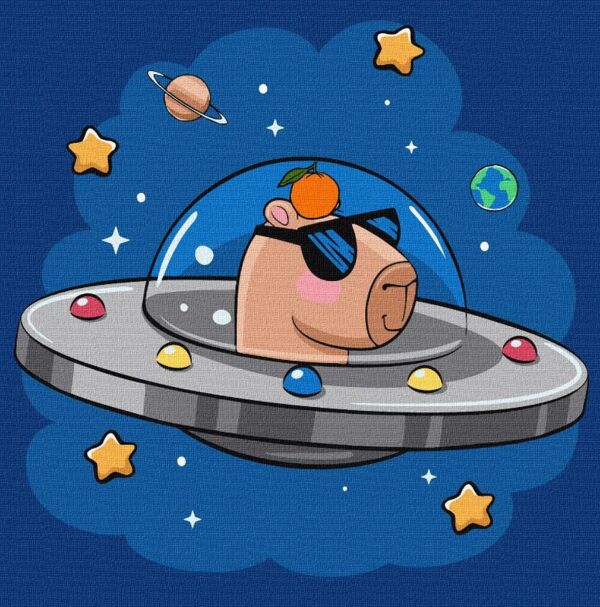 Розпис по номерах 30х30 КНО1292 Капібара в космічній тарілці Ідейка Ціна (цена) 156.10грн. | придбати  купити (купить) Розпис по номерах 30х30 КНО1292 Капібара в космічній тарілці Ідейка доставка по Украине, купить книгу, детские игрушки, компакт диски 0