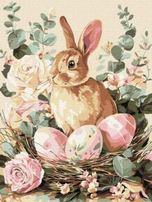 Розпис по номерах 30х40 КНО5184 Святковий кролик "Ідейка"
