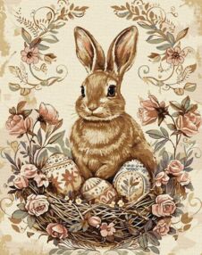 Розпис по номерах 40х50 КНО5183 Великодній кролик "Ідейка"