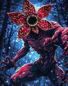 Розпис по номерах 40х50 КНО5223 Монстр з фарбами металік extra "Ідейка"