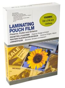 Плівка для ламінування формат А5 150 мкр 100 штук 154 на 216