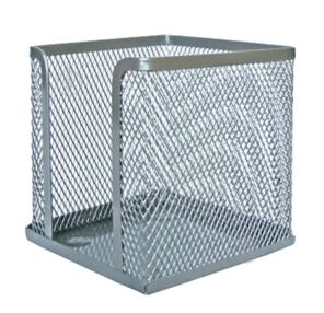 Бокс для паперу металевий срібний 10 х 10 х 10 см