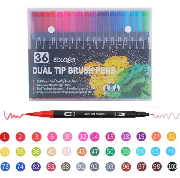 Фломастери маркери 36 кольорів двосторонні в пластиковій упаковці 001-36 112-6 Ціна (цена) 178.60грн. | придбати  купити (купить) Фломастери маркери 36 кольорів двосторонні в пластиковій упаковці 001-36 112-6 доставка по Украине, купить книгу, детские игрушки, компакт диски 0