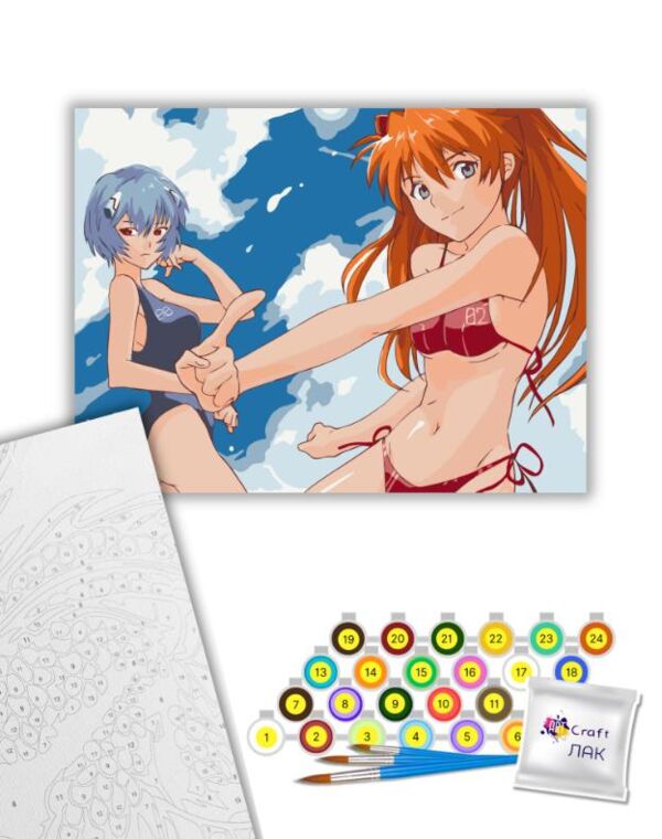 Розпис по номерах 30х40 16135-АС Аянамі та Аска Art Craft арт крафт Ціна (цена) 179.00грн. | придбати  купити (купить) Розпис по номерах 30х40 16135-АС Аянамі та Аска Art Craft арт крафт доставка по Украине, купить книгу, детские игрушки, компакт диски 1