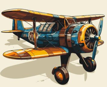 Розпис по номерах 40х50 12509-АС Аероплан "Art Craft" арт крафт