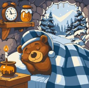 Розпис по номерах 30х30 15126-АС Ведмежий відпочинок "Art Craft" арт крафт