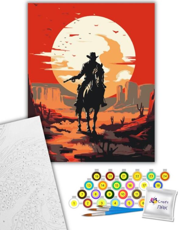 Розпис по номерах 40х50 10153-АC Вестерн Art Craft арт крафт Ціна (цена) 204.00грн. | придбати  купити (купить) Розпис по номерах 40х50 10153-АC Вестерн Art Craft арт крафт доставка по Украине, купить книгу, детские игрушки, компакт диски 1