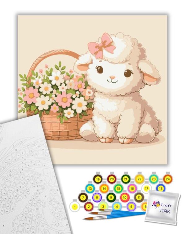 Розпис по номерах 30х30 15599-АC Чарівне ягня Art Craft арт крафт Ціна (цена) 170.20грн. | придбати  купити (купить) Розпис по номерах 30х30 15599-АC Чарівне ягня Art Craft арт крафт доставка по Украине, купить книгу, детские игрушки, компакт диски 1