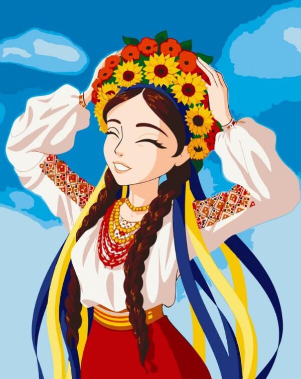 Розпис по номерах 40х50 10056-АC Юна українка Art Craft арт крафт Ціна (цена) 204.00грн. | придбати  купити (купить) Розпис по номерах 40х50 10056-АC Юна українка Art Craft арт крафт доставка по Украине, купить книгу, детские игрушки, компакт диски 0