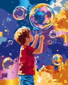 Розпис по номерах 40х50 10449-АC Яскраві бульбашки "Art Craft" арт крафт