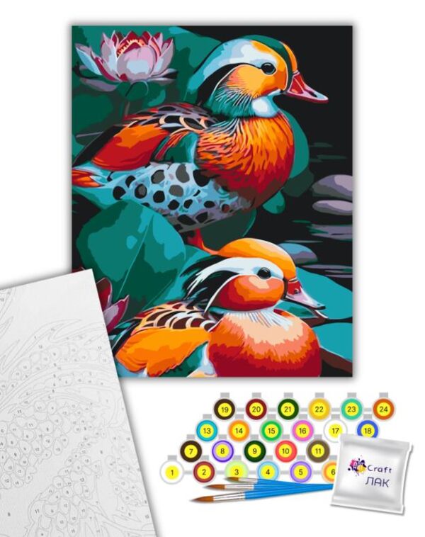 Розпис по номерах 40х50 11717-АC Качки мандаринки Art Craft арт крафт Ціна (цена) 204.00грн. | придбати  купити (купить) Розпис по номерах 40х50 11717-АC Качки мандаринки Art Craft арт крафт доставка по Украине, купить книгу, детские игрушки, компакт диски 1