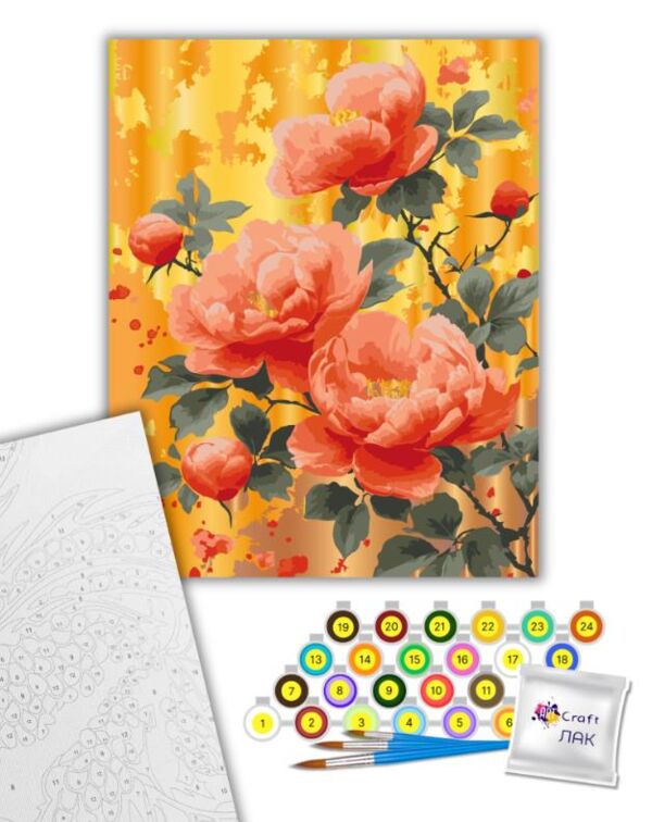 Розпис по номерах 40х50 13163-АC Золото троянд Art Craft арт крафт Ціна (цена) 204.00грн. | придбати  купити (купить) Розпис по номерах 40х50 13163-АC Золото троянд Art Craft арт крафт доставка по Украине, купить книгу, детские игрушки, компакт диски 1
