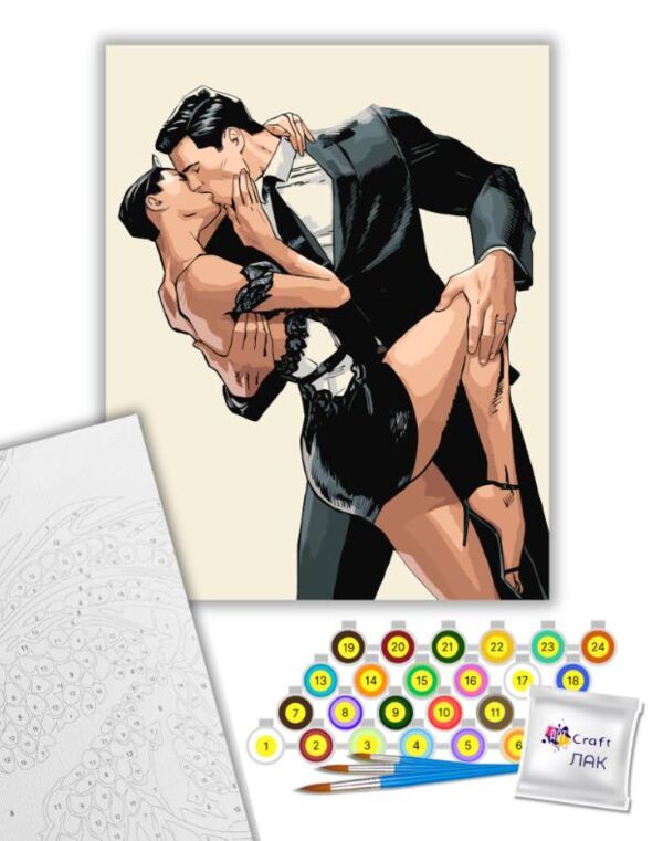 Розпис по номерах 40х50 16142-АC Поцілунок по той бік ночі Art Craft арт крафт Ціна (цена) 213.60грн. | придбати  купити (купить) Розпис по номерах 40х50 16142-АC Поцілунок по той бік ночі Art Craft арт крафт доставка по Украине, купить книгу, детские игрушки, компакт диски 1