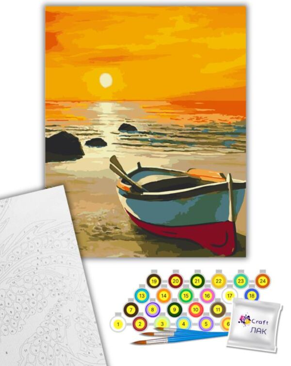Розпис по номерах 40х50 504023-АC Захід сонця Art Craft арт крафт Ціна (цена) 213.60грн. | придбати  купити (купить) Розпис по номерах 40х50 504023-АC Захід сонця Art Craft арт крафт доставка по Украине, купить книгу, детские игрушки, компакт диски 1
