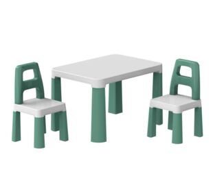 Стіл дитячий з двома стільцями ментоловий ТехноК 0440