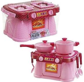 Набір посуду 7 предметів рожевий Cooking Plate with Dishes 1825 Юніка