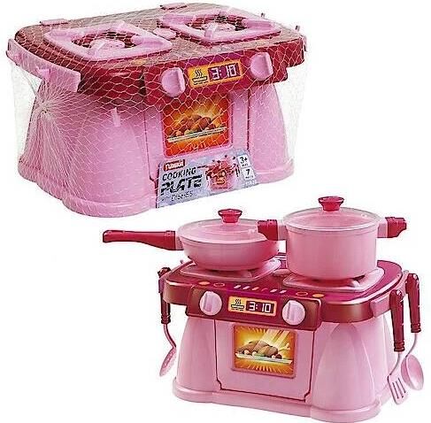 Набір посуду 7 предметів рожевий Cooking Plate with Dishes 1825 Юніка Ціна (цена) 313.33грн. | придбати  купити (купить) Набір посуду 7 предметів рожевий Cooking Plate with Dishes 1825 Юніка доставка по Украине, купить книгу, детские игрушки, компакт диски 0