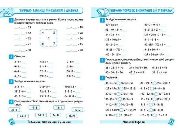 Тематичний тренажер Математика 3 клас Ціна (цена) 32.00грн. | придбати  купити (купить) Тематичний тренажер Математика 3 клас доставка по Украине, купить книгу, детские игрушки, компакт диски 1
