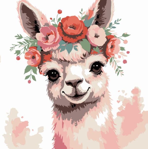 Розпис по номерах 20х20 HH8026 Альпака у вінку Strateg Ціна (цена) 114.71грн. | придбати  купити (купить) Розпис по номерах 20х20 HH8026 Альпака у вінку Strateg доставка по Украине, купить книгу, детские игрушки, компакт диски 0