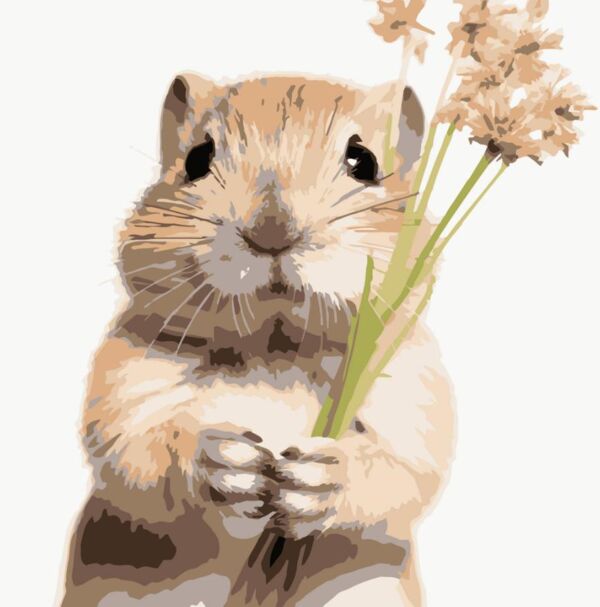 Розпис по номерах 20х20 HH8027 Хом'як з квітами Strateg Ціна (цена) 114.71грн. | придбати  купити (купить) Розпис по номерах 20х20 HH8027 Хом'як з квітами Strateg доставка по Украине, купить книгу, детские игрушки, компакт диски 0