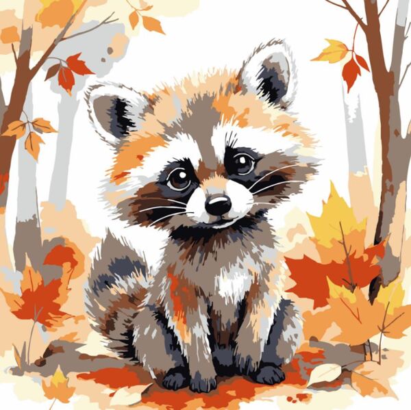 Розпис по номерах 20х20 HH8028 Єнот в осінньому лісі Strateg Ціна (цена) 114.71грн. | придбати  купити (купить) Розпис по номерах 20х20 HH8028 Єнот в осінньому лісі Strateg доставка по Украине, купить книгу, детские игрушки, компакт диски 0