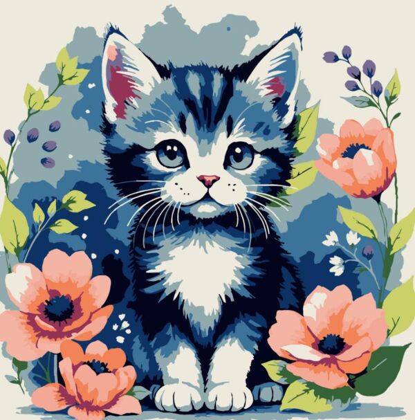 Розпис по номерах 20х20 HH8029 Кіт серед квітів Strateg Ціна (цена) 114.71грн. | придбати  купити (купить) Розпис по номерах 20х20 HH8029 Кіт серед квітів Strateg доставка по Украине, купить книгу, детские игрушки, компакт диски 0