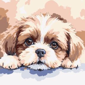 Розпис по номерах 20х20 HH8033 Миле цуценя "Strateg"