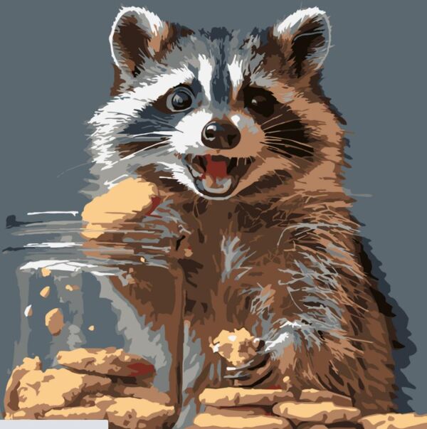 Розпис по номерах 20х20 HH8035 Єнот з печивом Strateg Ціна (цена) 114.71грн. | придбати  купити (купить) Розпис по номерах 20х20 HH8035 Єнот з печивом Strateg доставка по Украине, купить книгу, детские игрушки, компакт диски 0