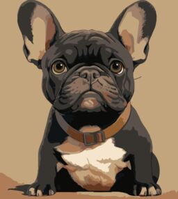 Розпис по номерах 20х20 HH8036 Французький бульдог "Strateg"