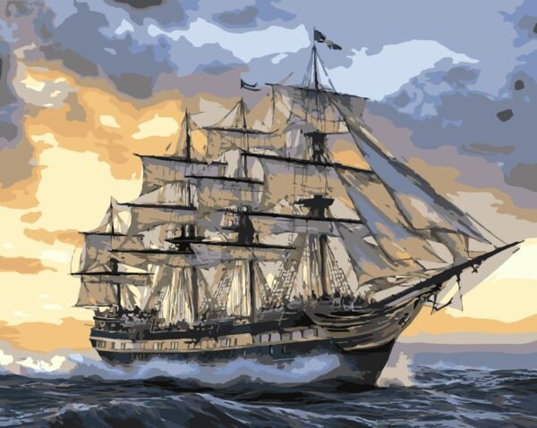 Розпис по номерах 40х50 VG051 Корабель у відкритому морі Strateg Ціна (цена) 166.09грн. | придбати  купити (купить) Розпис по номерах 40х50 VG051 Корабель у відкритому морі Strateg доставка по Украине, купить книгу, детские игрушки, компакт диски 0